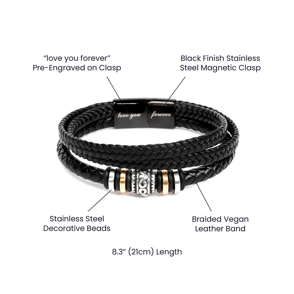 To My Dad-Love You Forever Bracelet