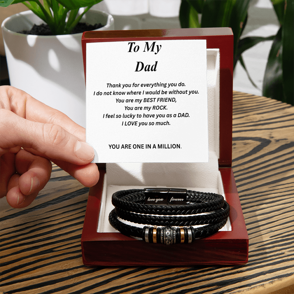 To My Dad-Love You Forever Bracelet