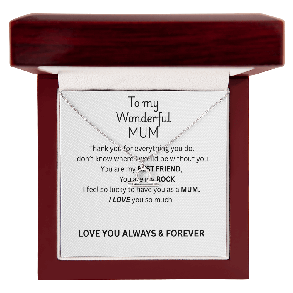 To My Mum Zodiac Sign Necklace, Personalised Astrology Pendant in 18K Gold or Silver