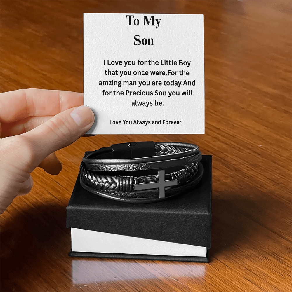 To My Son-Cross Bracelet