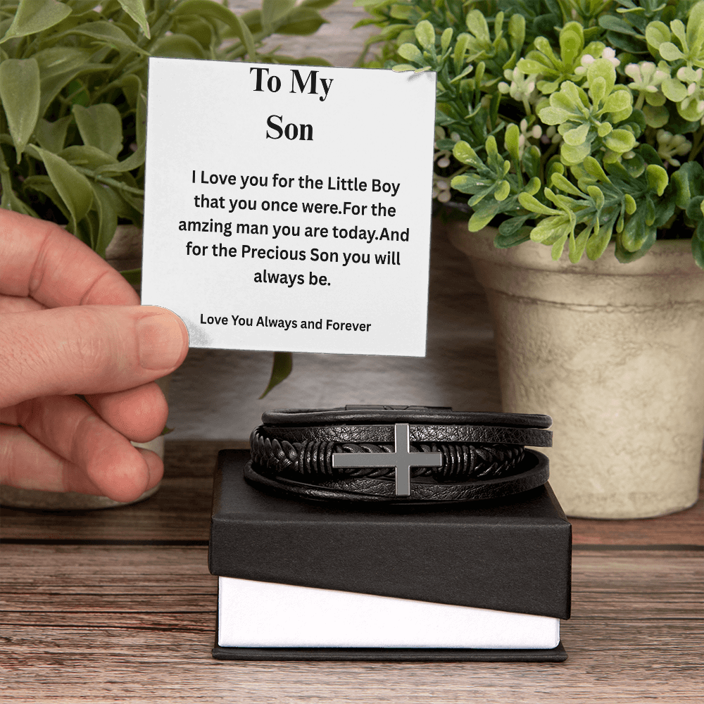 To My Son-Cross Bracelet