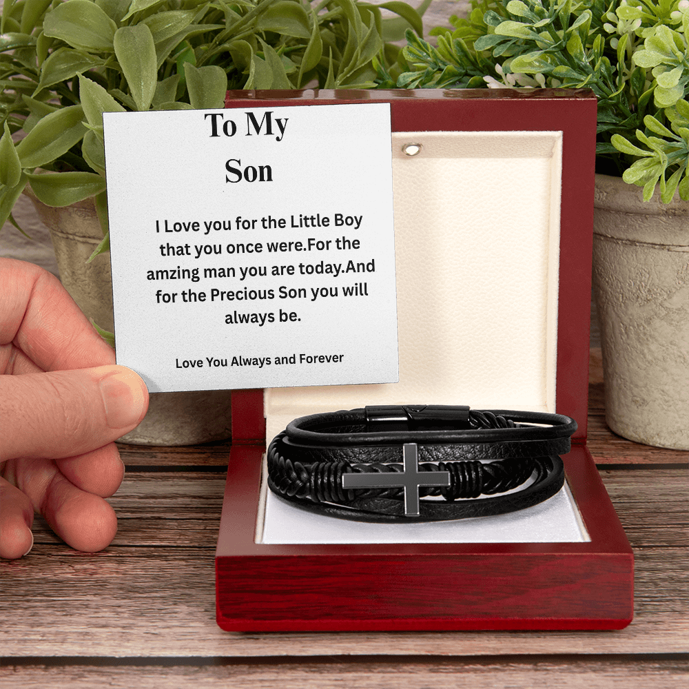 To My Son-Cross Bracelet