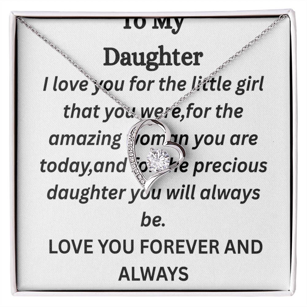 To My Daughter-Forever Love Necklace
