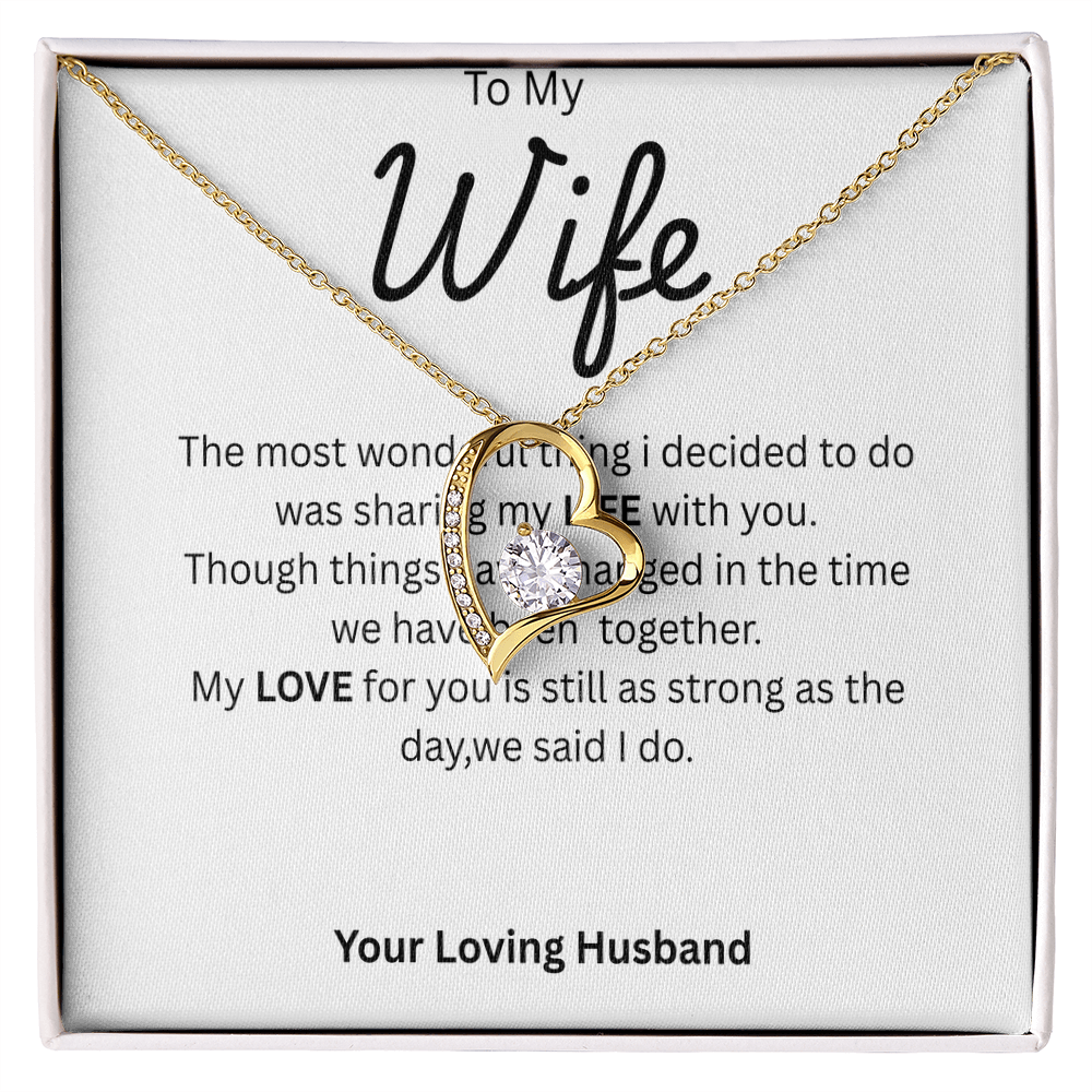 TO MY WIFE - Forever Knot Necklace